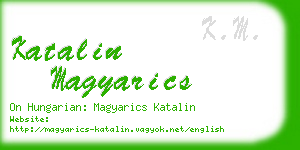 katalin magyarics business card